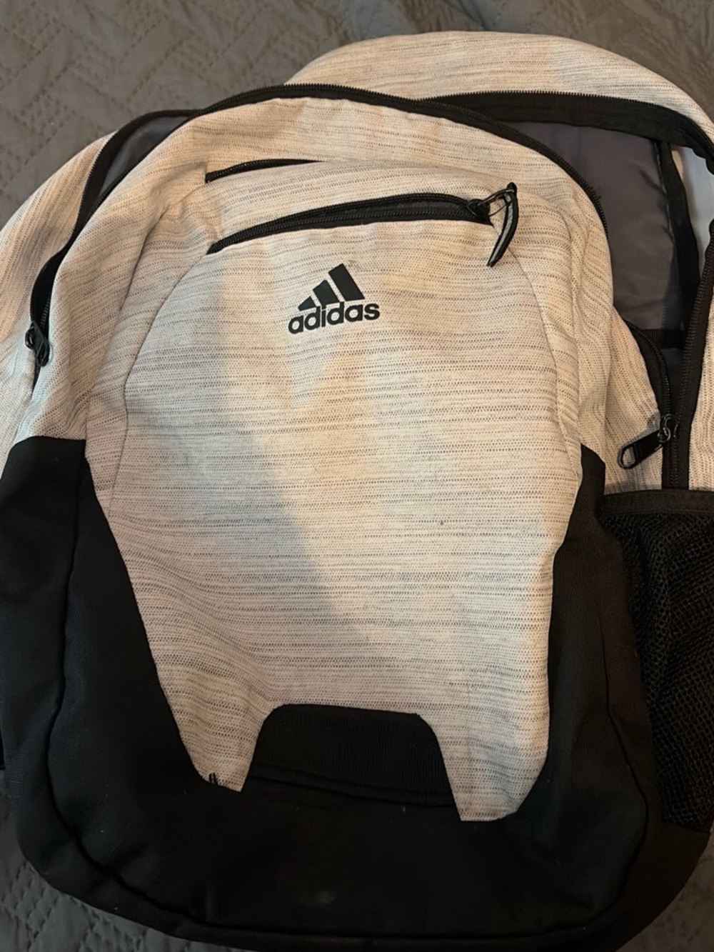 adidas Men's White and Black Casual Backpack